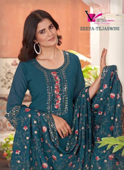 VARNI TEJASWINI 2601 TO 2604 DESIGNER GEORGETTE SALWAR SUIT WHOLESALER IN INDIA